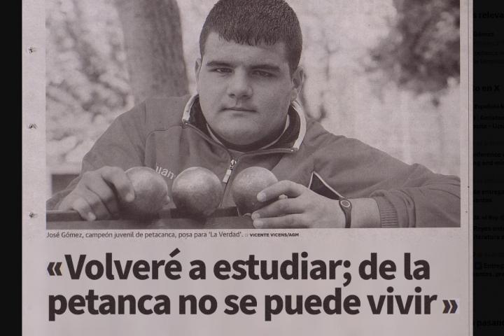 "Volveré a estudiar, de la petanca no se puede vivir"
